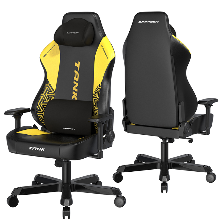 DXRACER TANK泰坦級 電競賽車椅 (黑黃色/皮面)