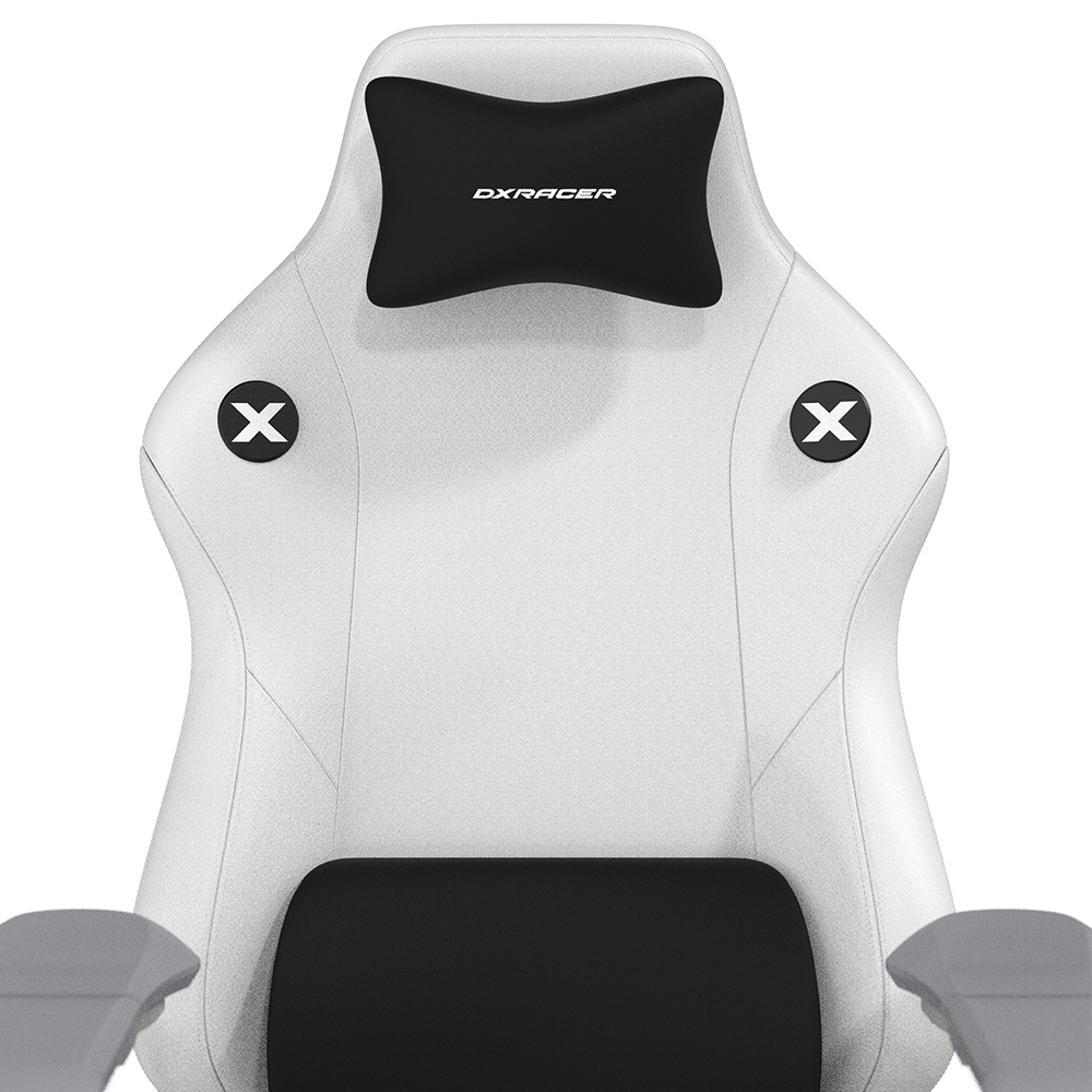 DXRACER 利刃豪華款 電競賽車椅(6D扶手/皮面白色)
