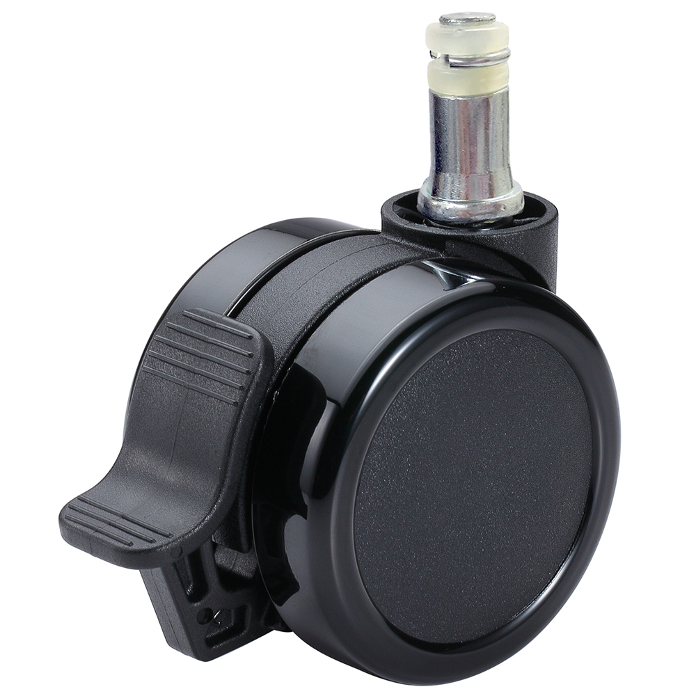 電腦椅輪子 靜音型 彈力PU輪/扣版煞車滑輪組 (6.5cm/一組五顆)